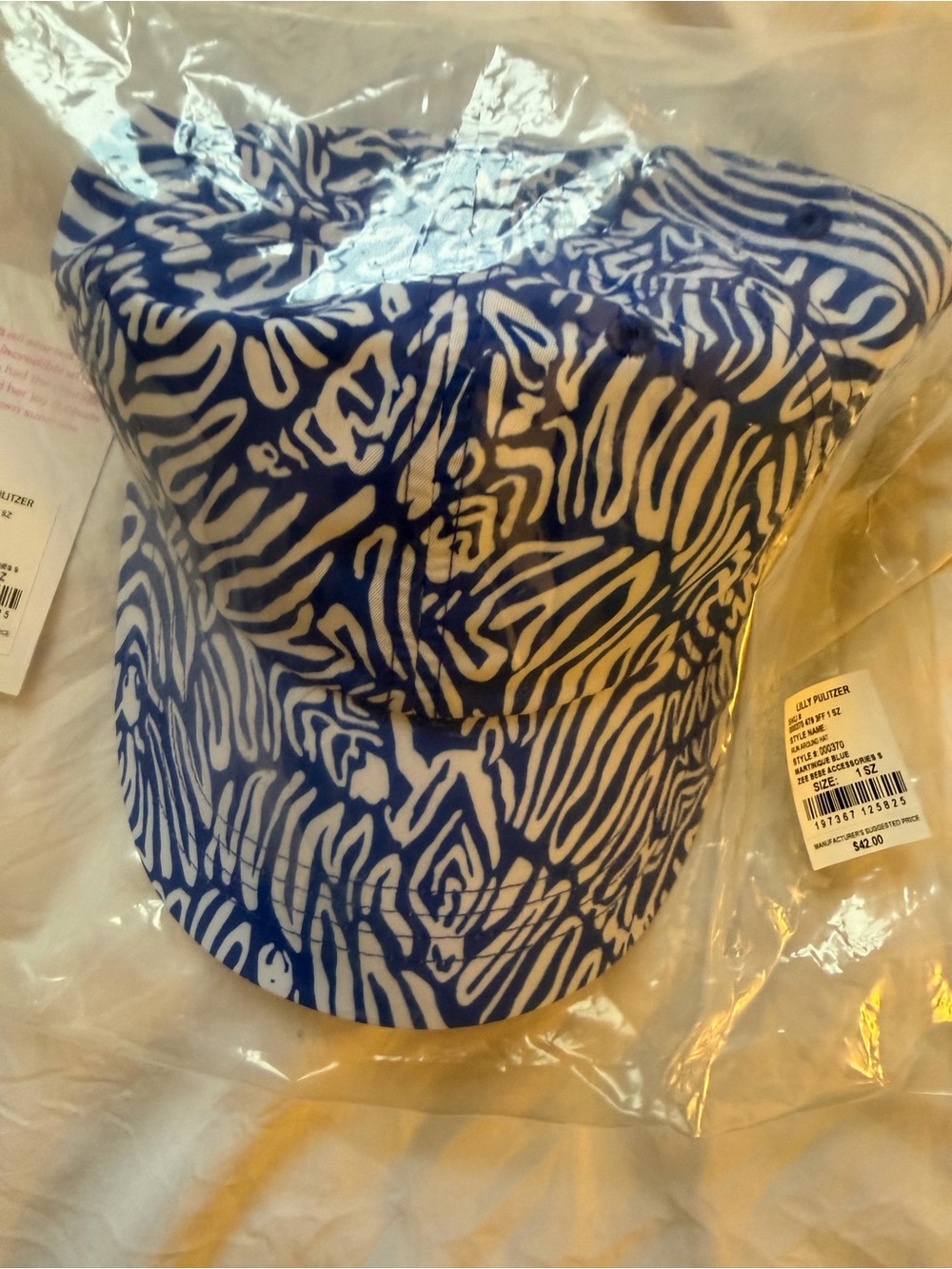 NWT LILLY PULITZER RUN AROUND HAT MARTINIQUE BLUE ZEE BEBE ACCESSORIES